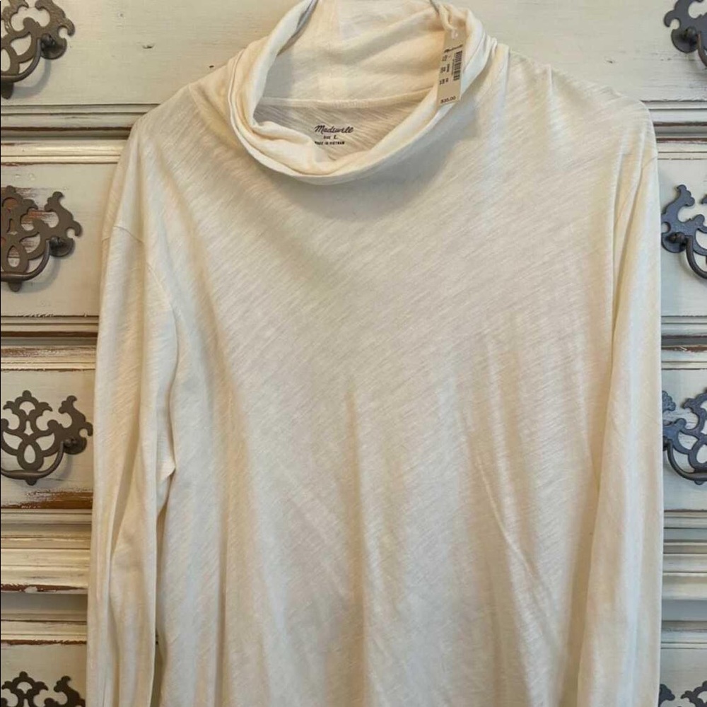 NWT Madewell Long Sleeve Cream Turtleneck